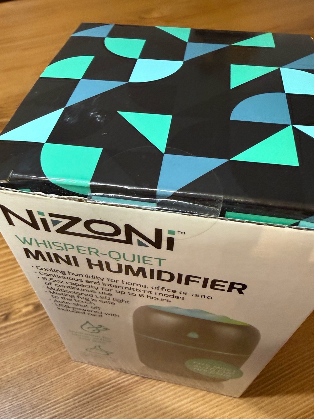 Whisper-Quiet Mini Humidifier - Gray with Color-Changing LED - Picture 4 of 4